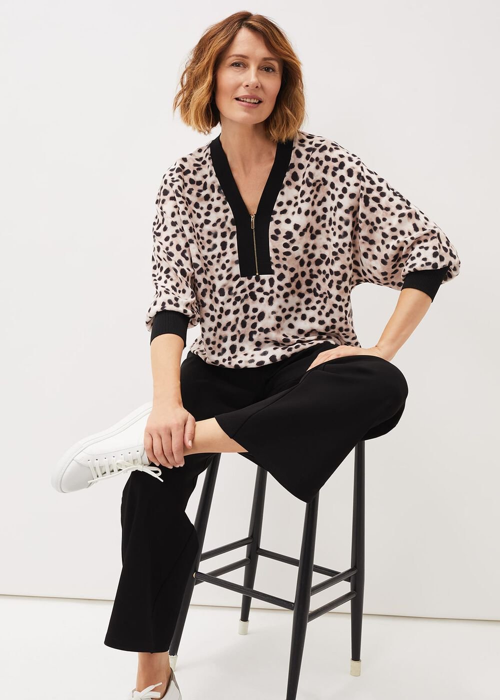 Calla Leopard Print Blouse Multi-Coloured