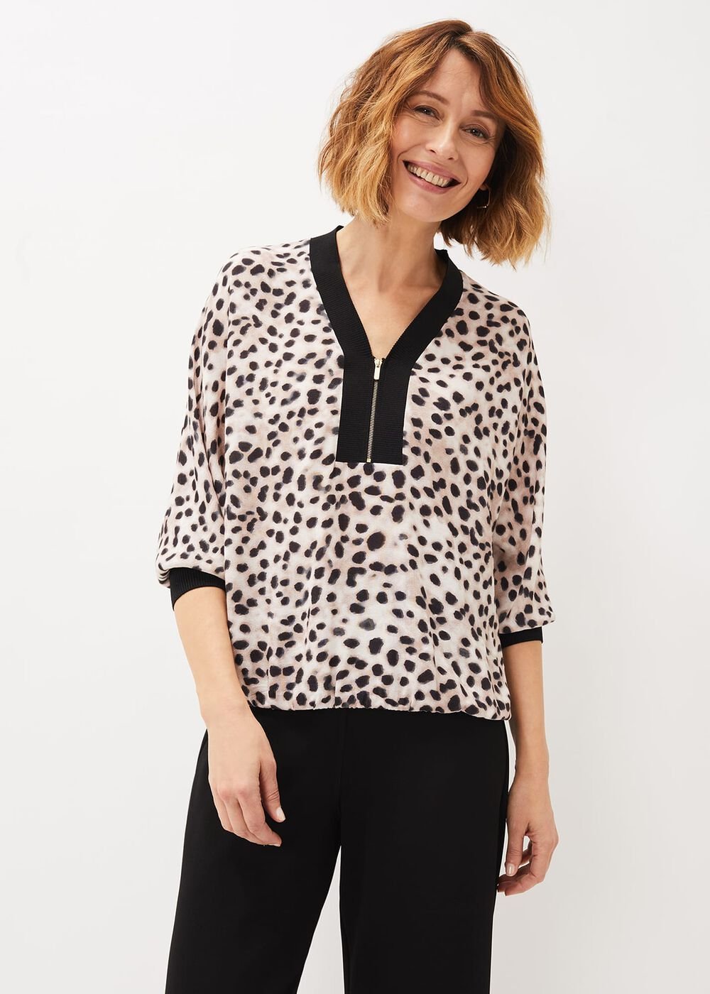 Calla Leopard Print Blouse Multi-Coloured