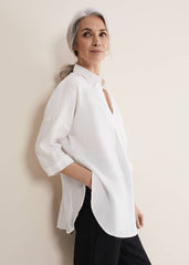 Cynthia Linen Blouse White