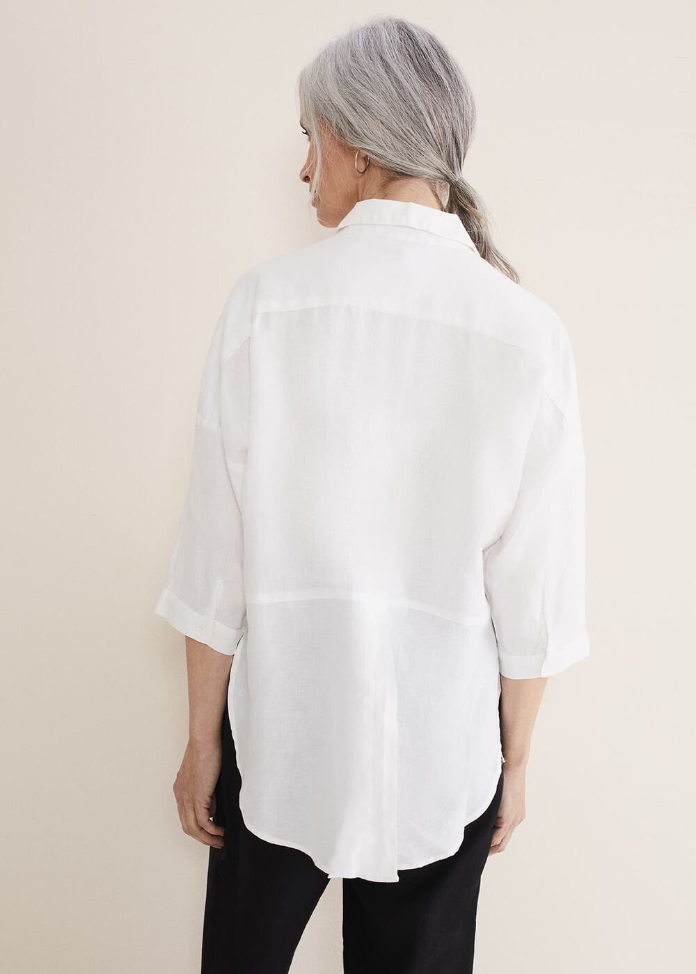 Cynthia Linen Blouse White