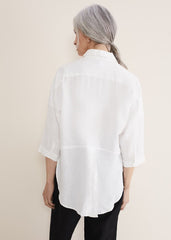 Cynthia Linen Blouse White