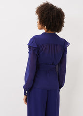 Avril Frill Wrap Co Ord Top Violet