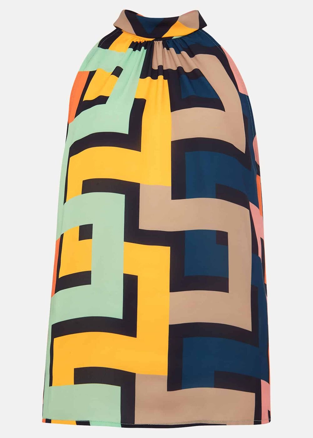 Milano Sleeveless Print Blouse Dark Multi
