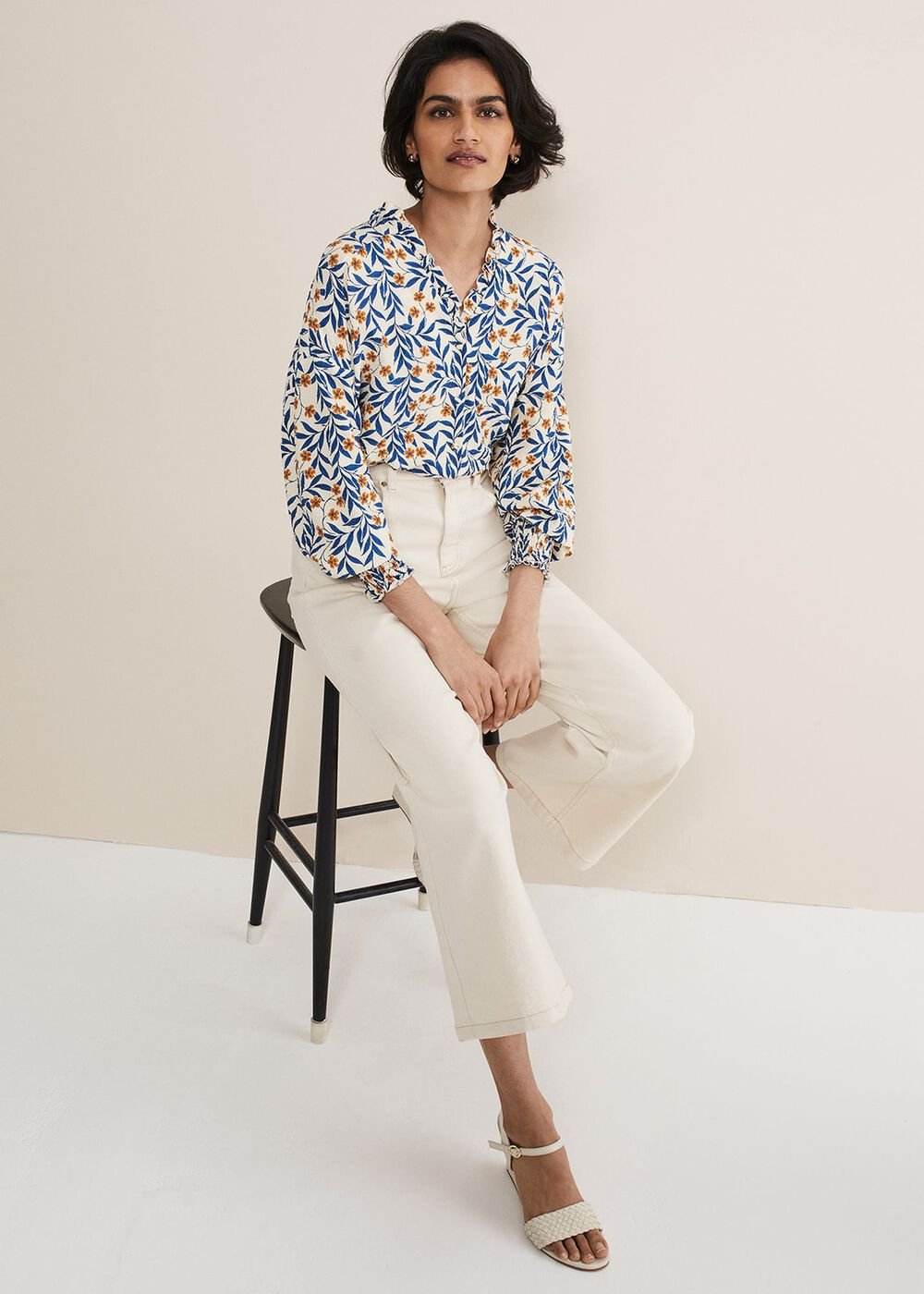 Poppy Floral Blouse Cream/Multi