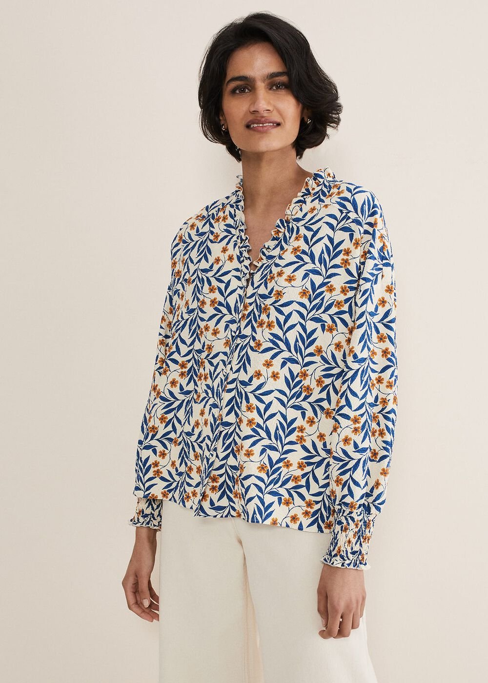 Poppy Floral Blouse Cream/Multi