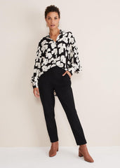 Luana Geo Print Blouse Black/Cream
