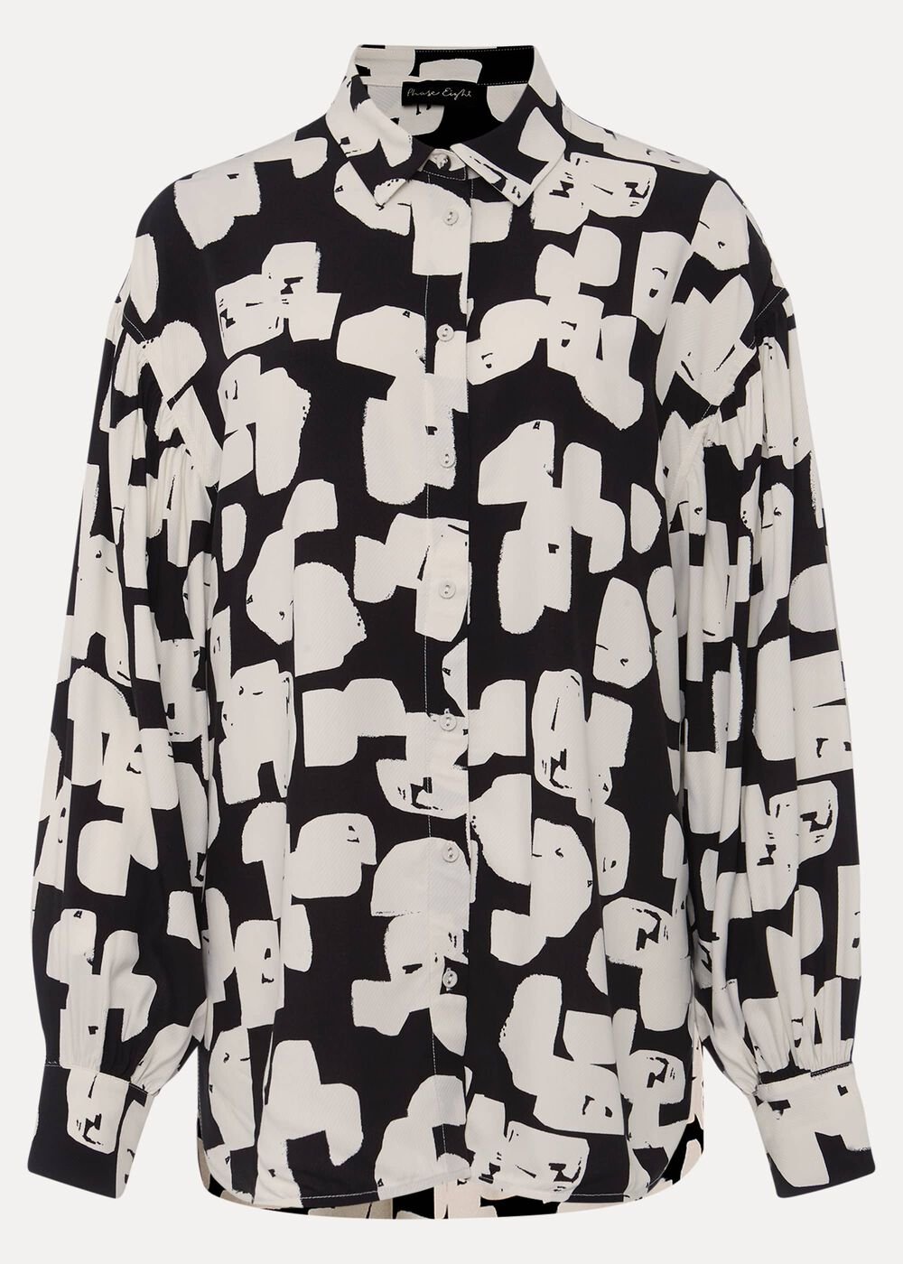 Luana Geo Print Blouse Black/Cream