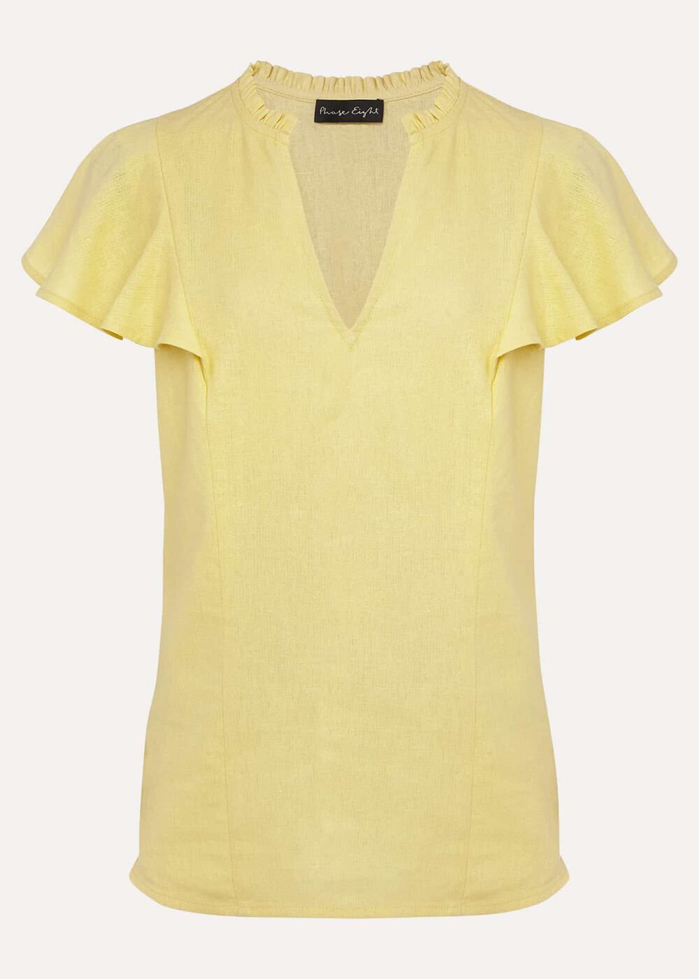 Ines Linen Top Yellow