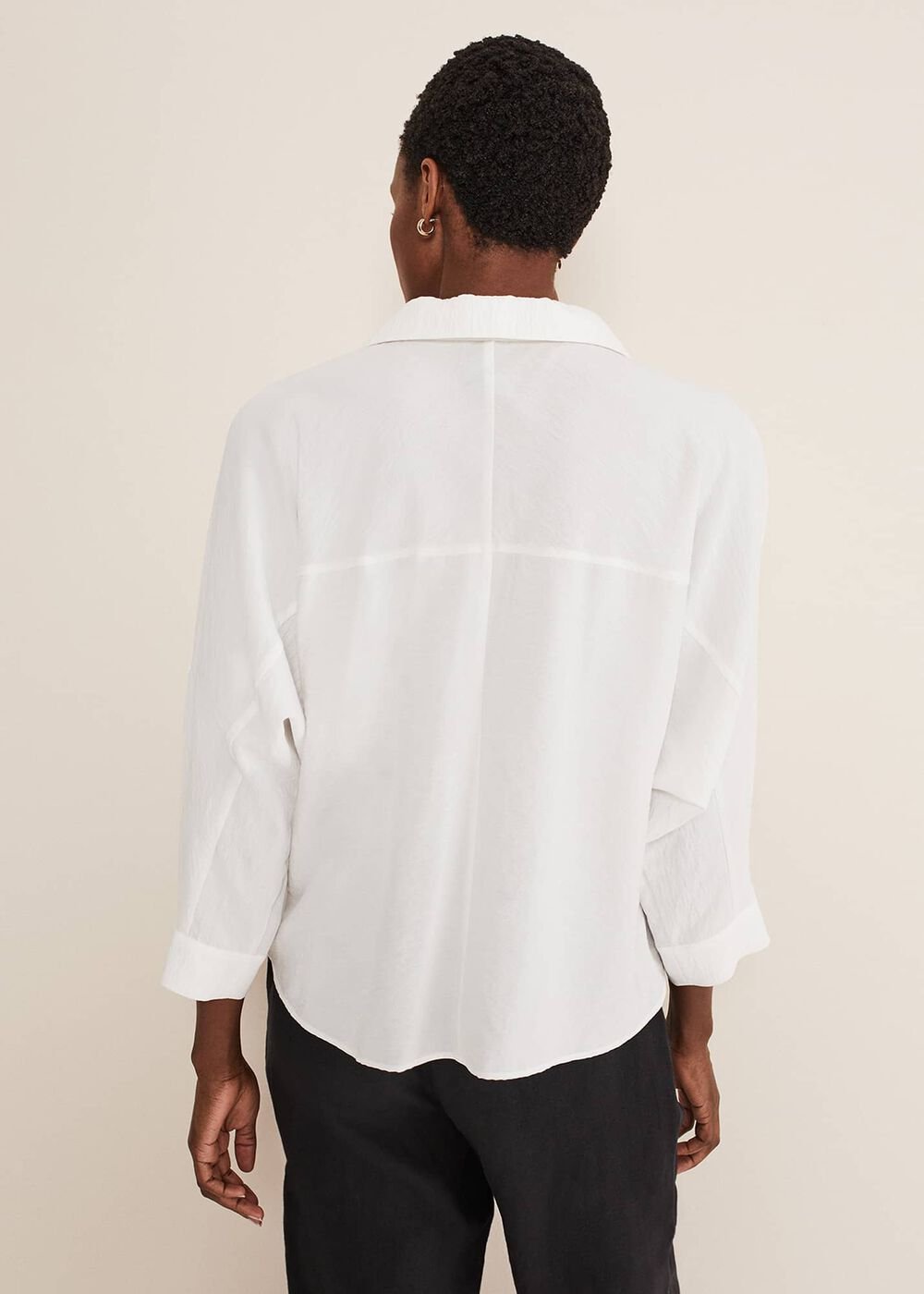 Cynthia Zip Shirt White