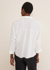Cynthia Zip Shirt White