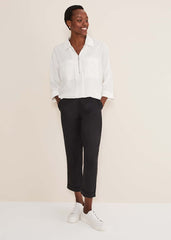 Cynthia Zip Shirt White