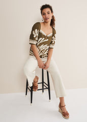 Hesta Linen Top Olive