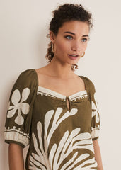 Hesta Linen Top Olive