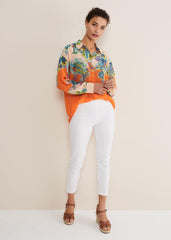 Paisley Placement Shirt Orange