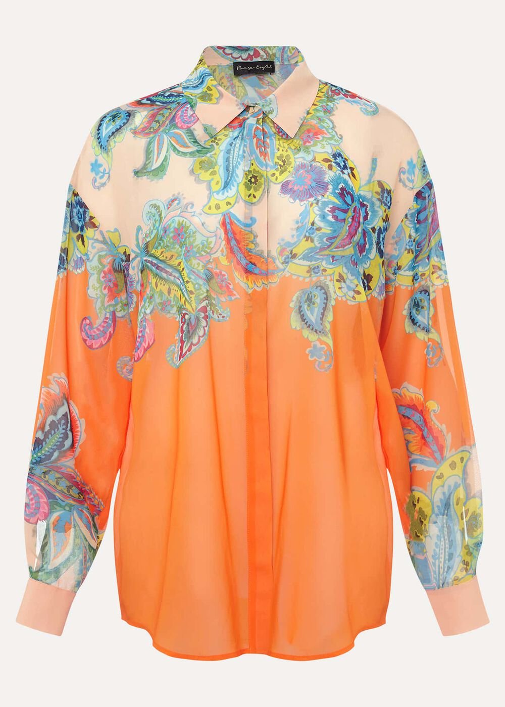 Paisley Placement Shirt Orange