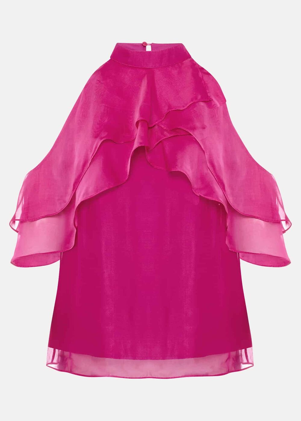 Heather Ruffle Top Fuschia