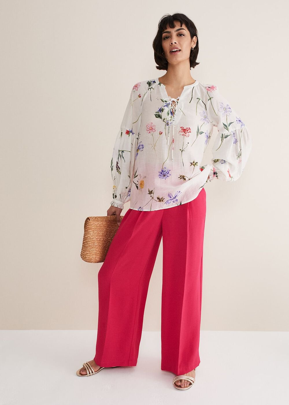 Marianne Floral Blouse Ivory/Multi