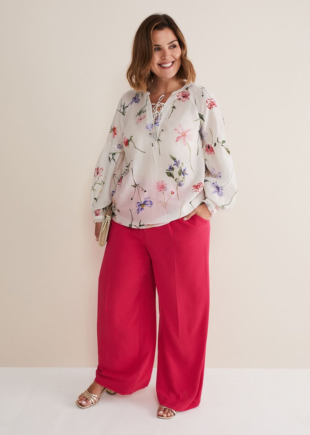 Marianne Floral Blouse Ivory/Multi