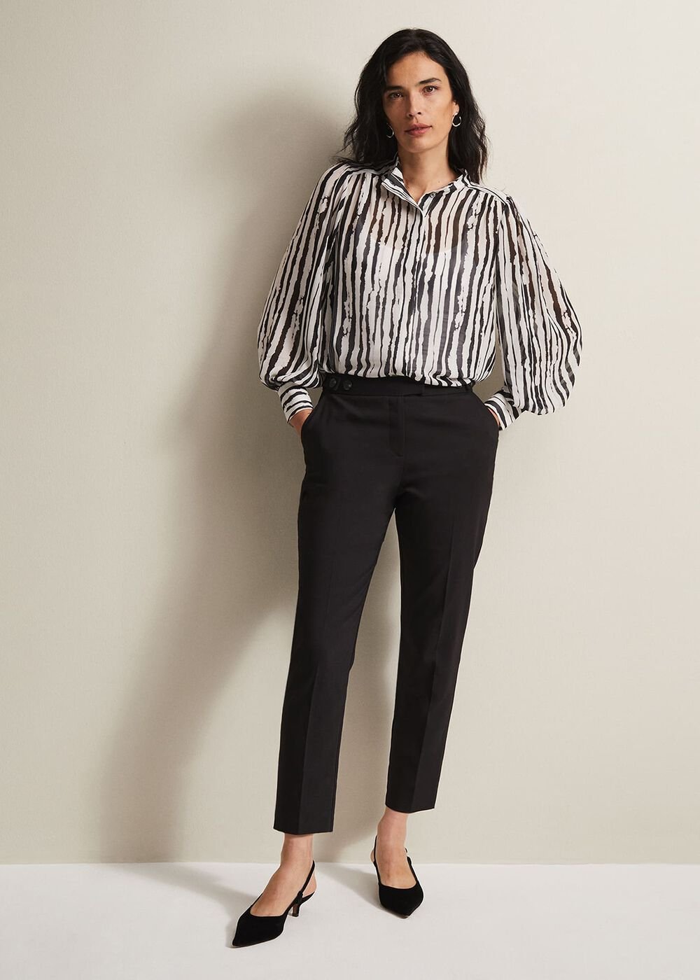 Leinani Mark Making Print Blouse Black/Multi