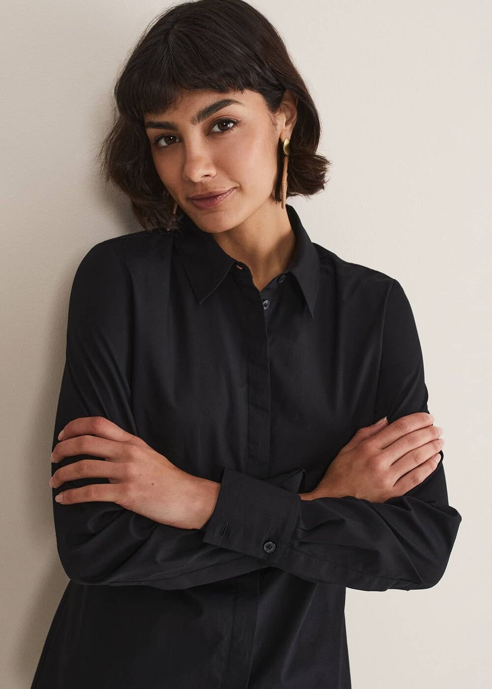 Black Fitted Shirt Black