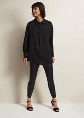 Elowen Embellished Longline Shirt Black