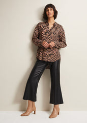 Darcie Heart Shirt Black/Camel