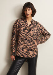 Darcie Heart Shirt Black/Camel