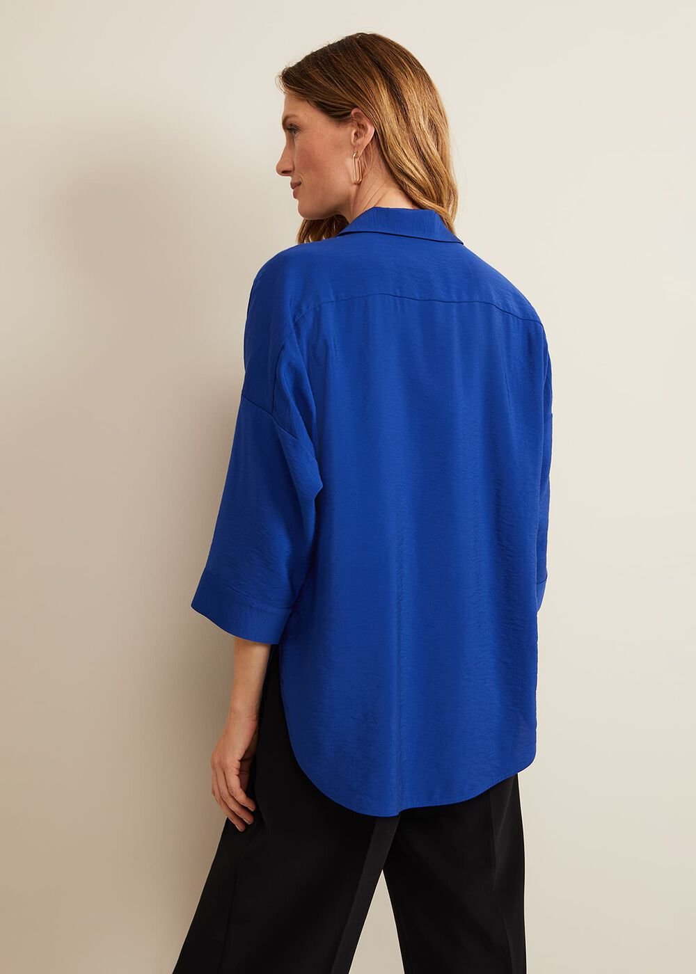 Cynthia Zip Shirt Cobalt