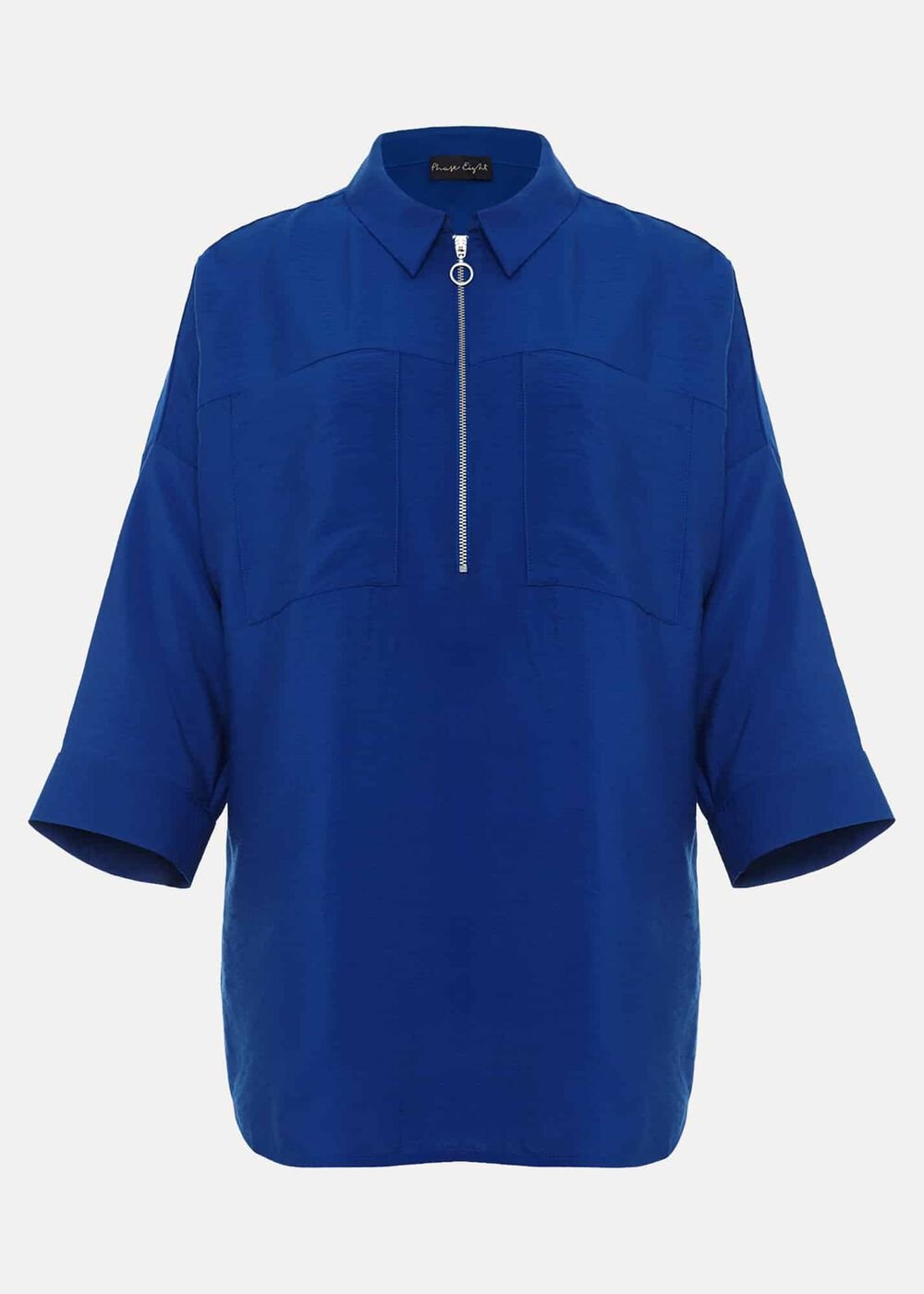Cynthia Zip Shirt Cobalt
