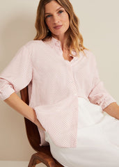 Bernice Stripe Shirt White/Pink