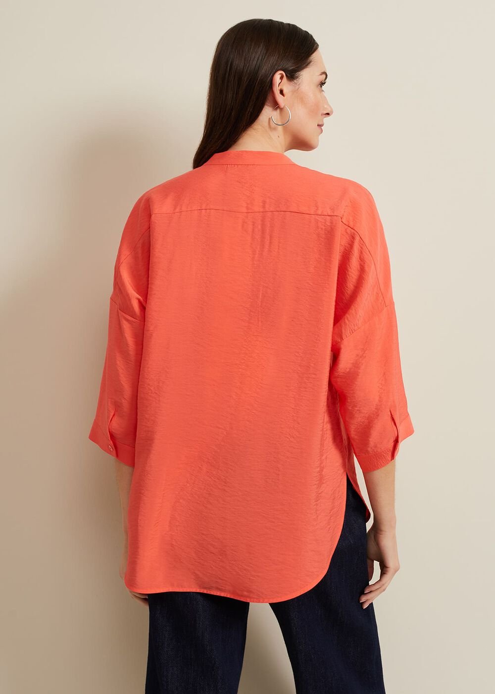 Cynthia Longline Shirt Coral