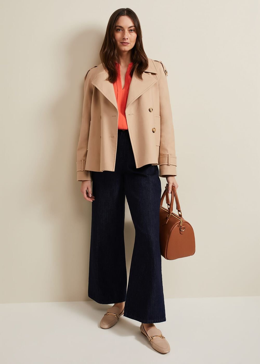 Cynthia Longline Shirt Coral