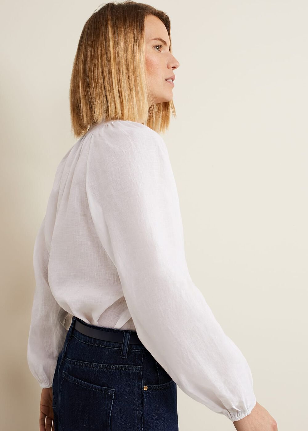 Nova Linen Blouse White