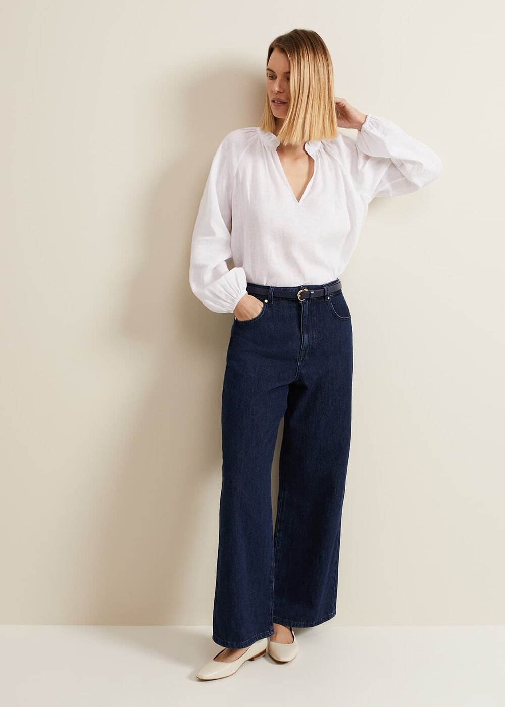Nova Linen Blouse White