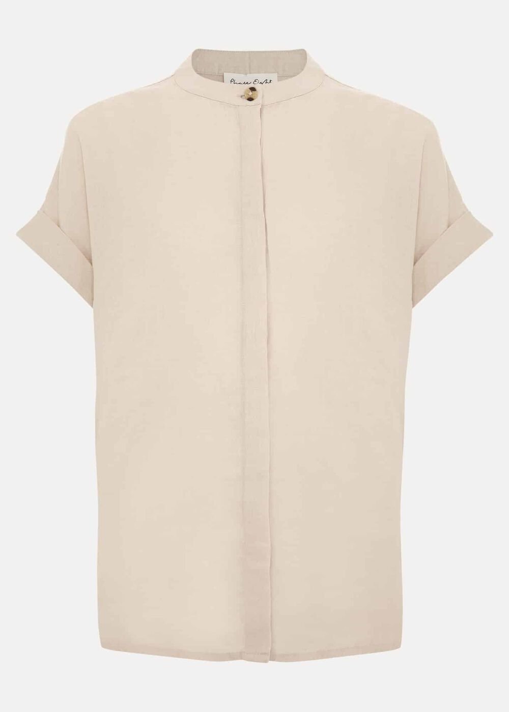 Kelsie Button Through Linen Shirt Neutral
