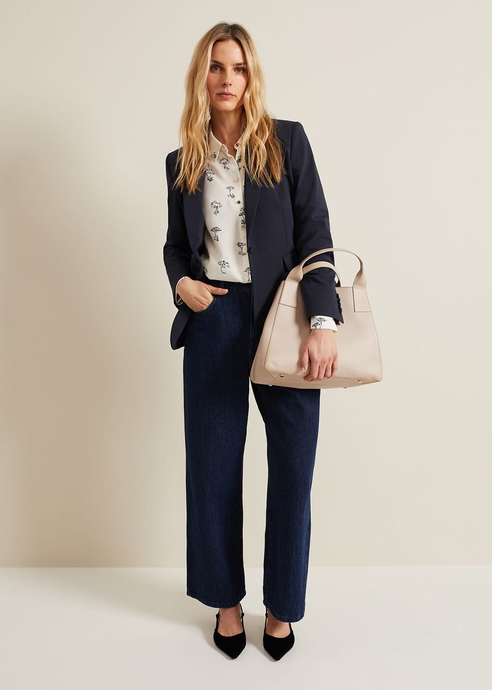 Riley Printed Shirt Ivory