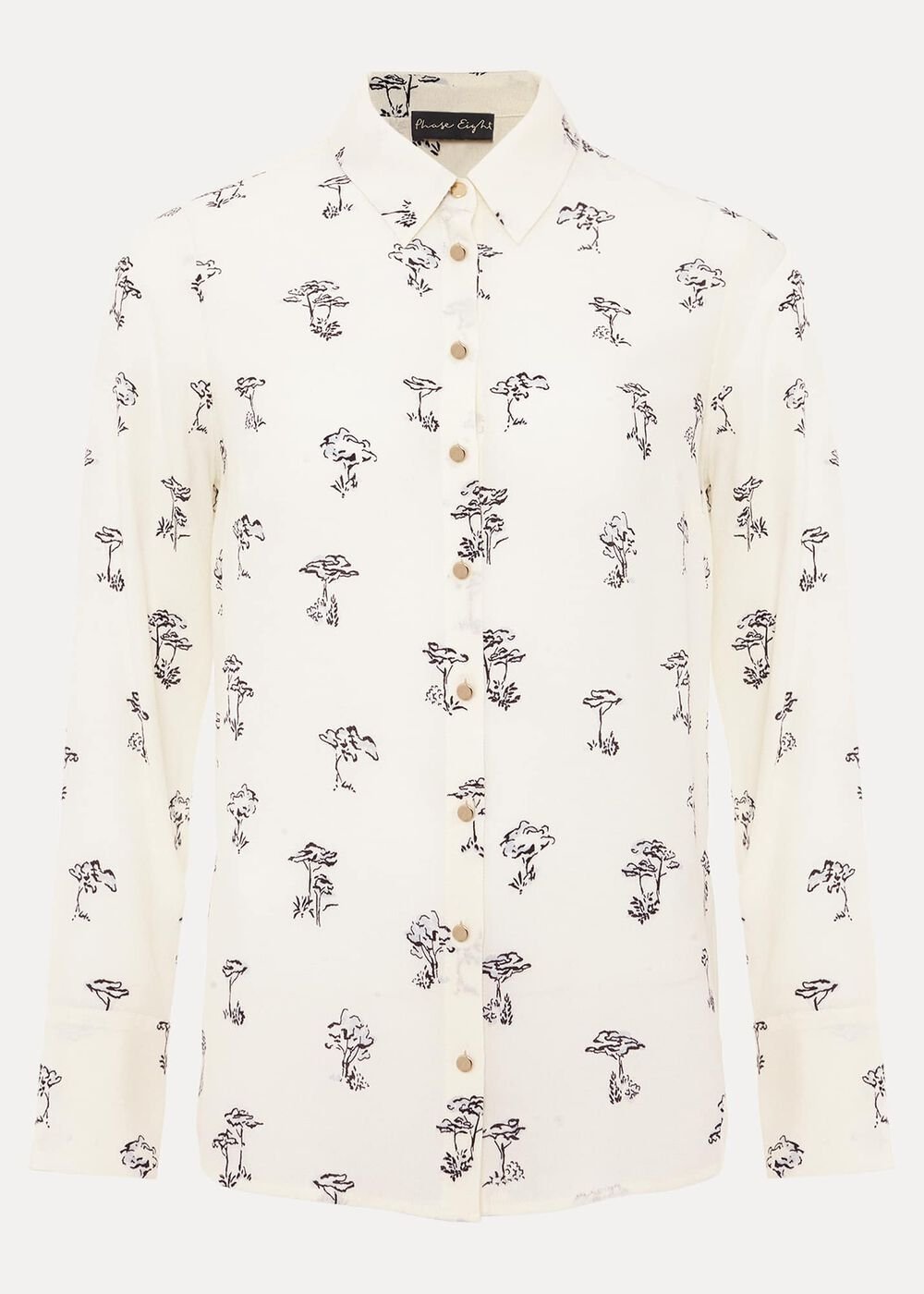 Riley Printed Shirt Ivory