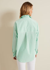 Green Striped Shirt Green/Ivory