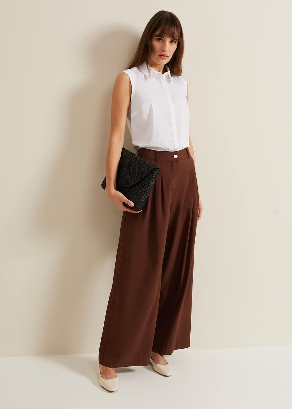 Aimee Sleeveless Shirt White