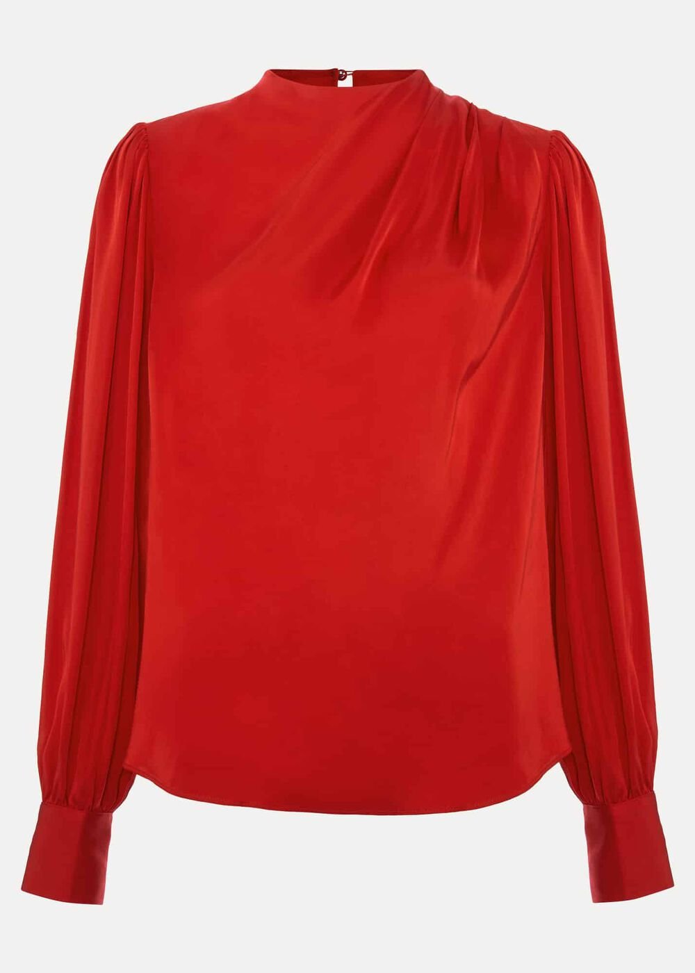 Danica Satin Drape Top Red