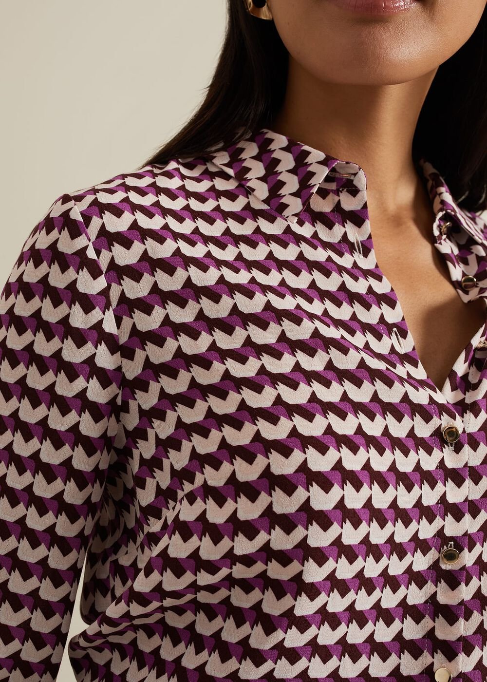 Gina Geo Print Shirt Multi-Coloured
