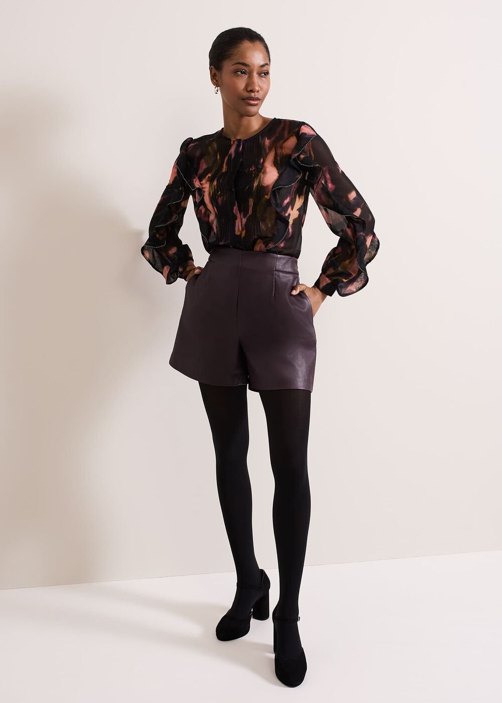 Cordelia Ruffle Blouse Multi-Coloured