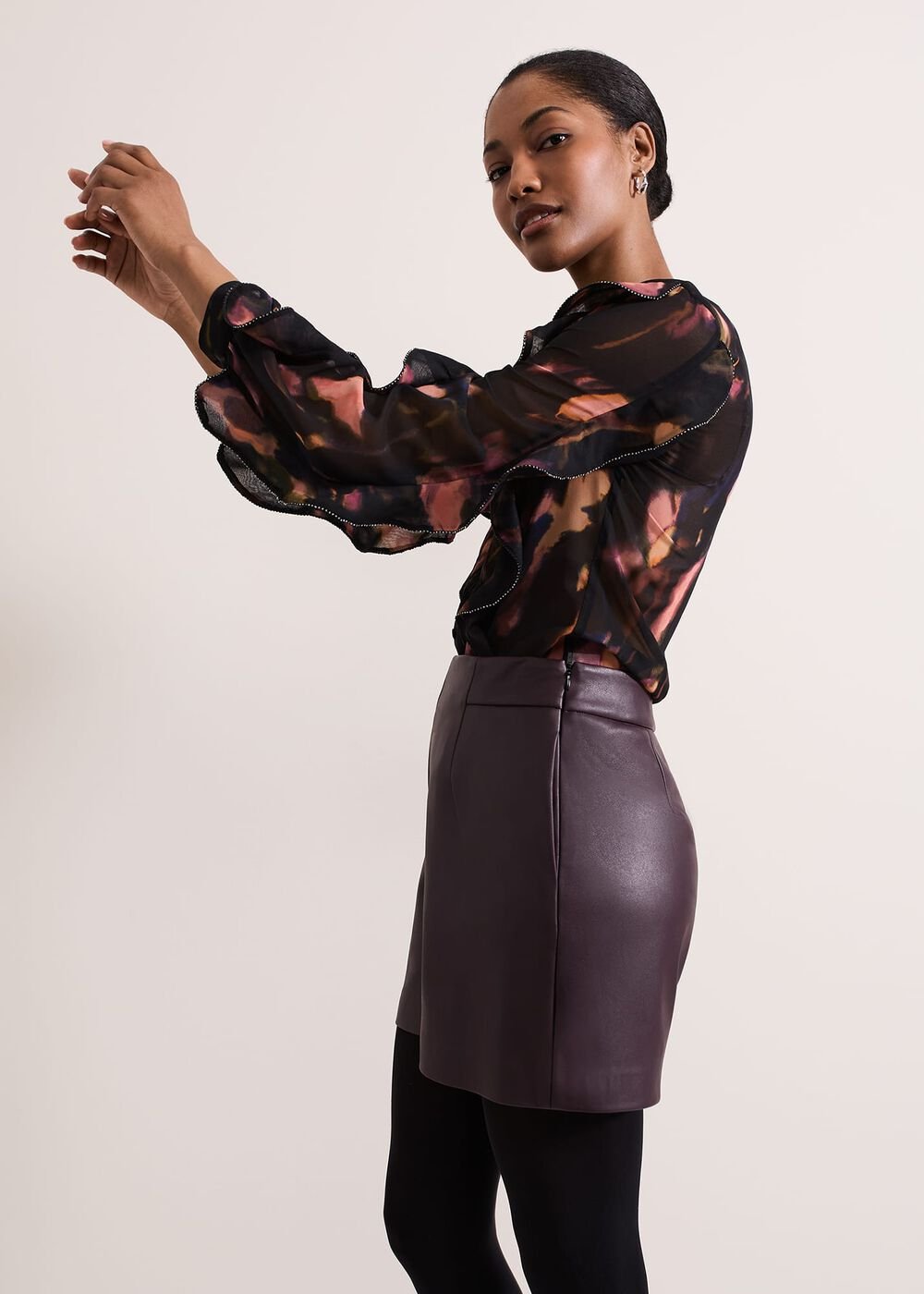 Cordelia Ruffle Blouse Multi-Coloured
