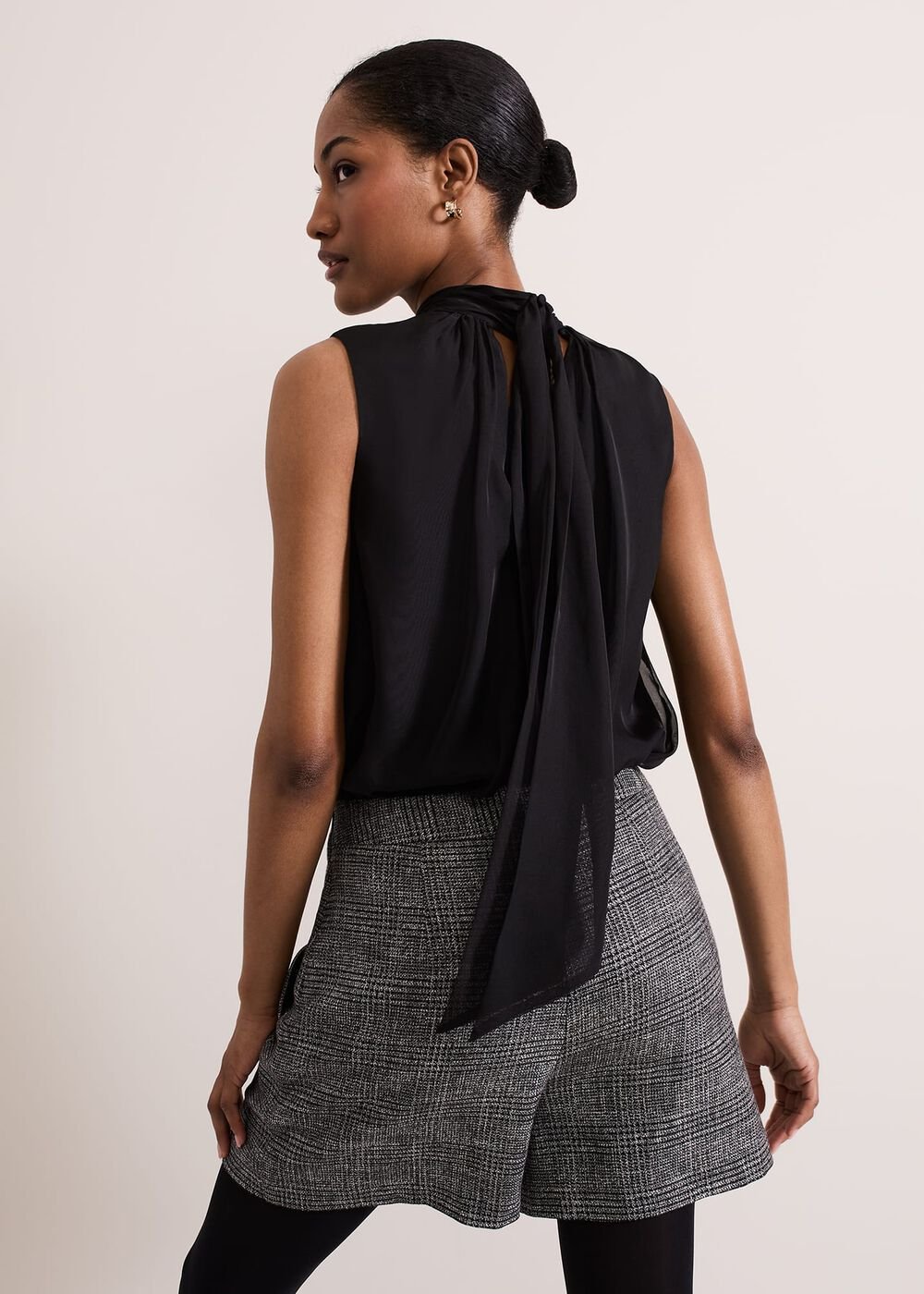 Nella High Neck Top Black