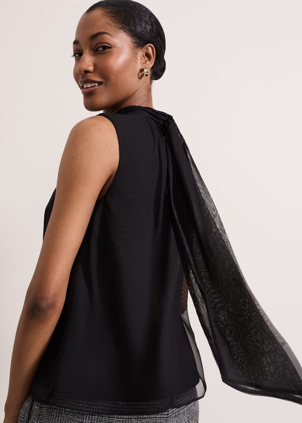 Nella High Neck Top Black