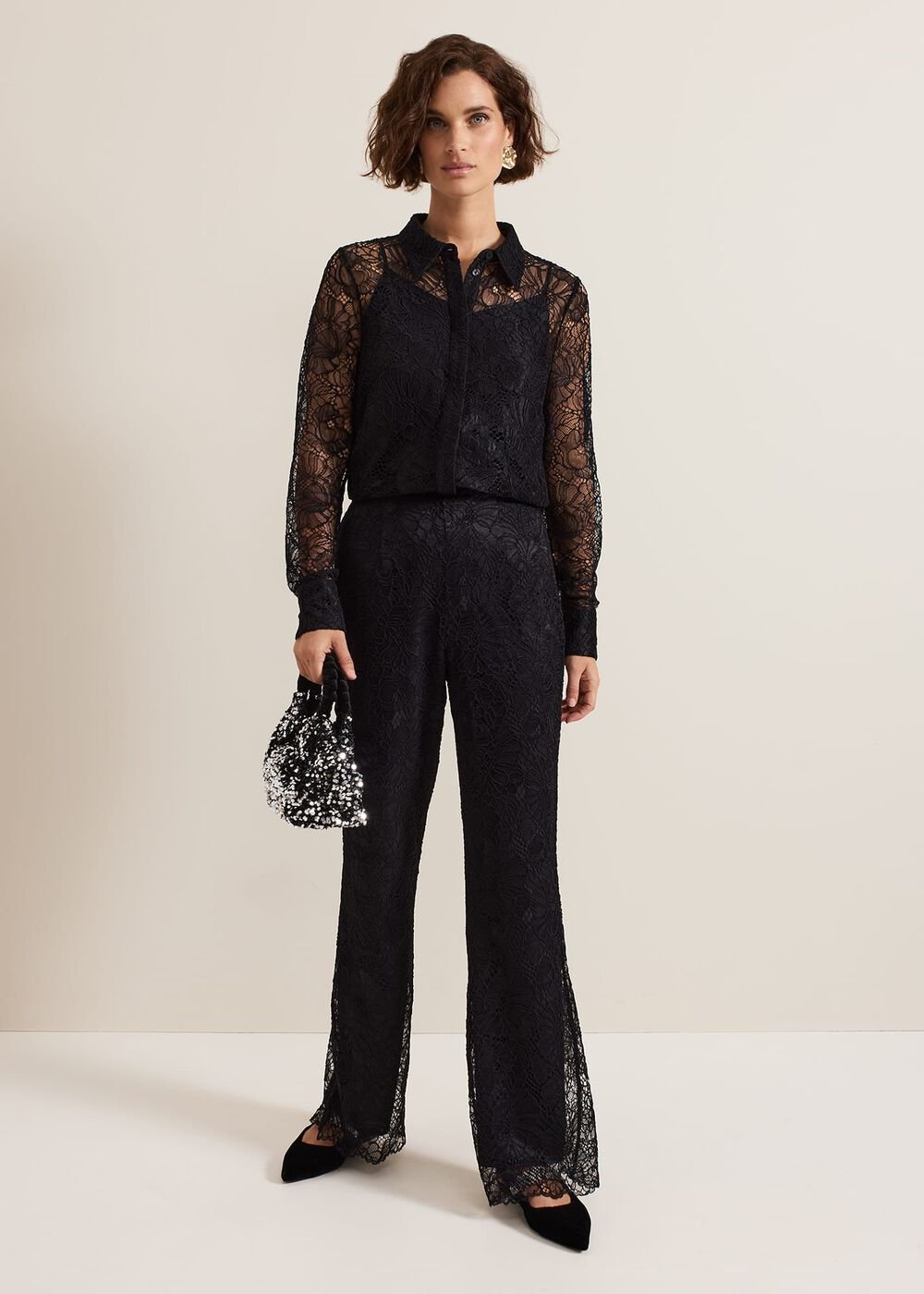 Livana Lace Shirt Black
