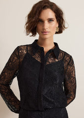 Livana Lace Shirt Black