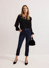 Cordelia Black Ruffle Blouse Black