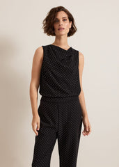 Ottie Black Cowl Neck Top Black