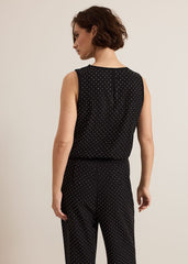 Ottie Black Cowl Neck Top Black